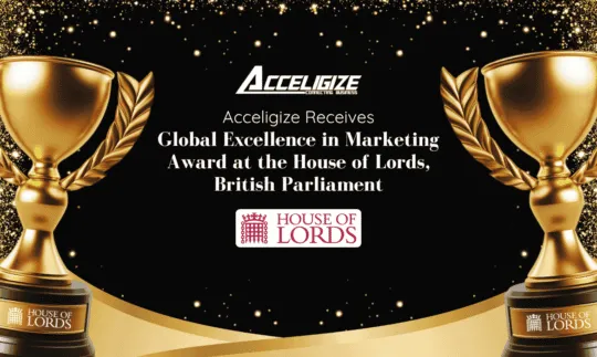 Acceligize house of lords award at the British parliament